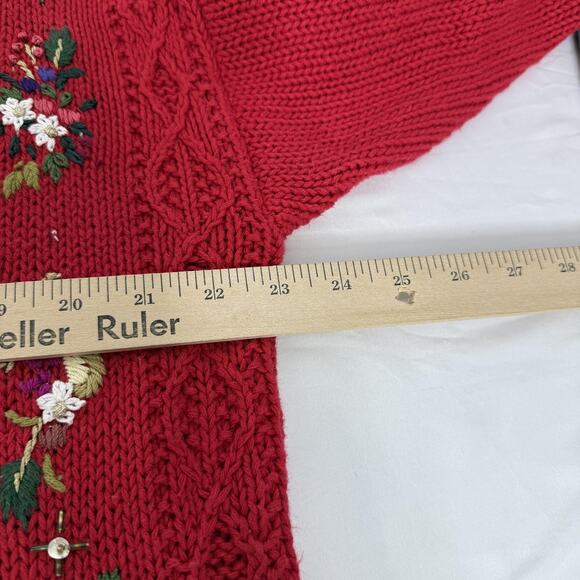 Vintage Heirloom Collectibles Sweater Womens Medium Red Ugly Christmas Tree 90s - Picture 9 of 10